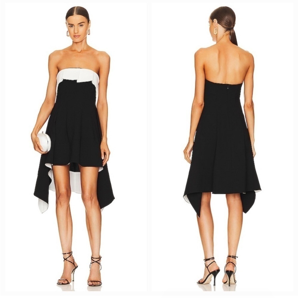 L'Academie Lennox Mini Dress in Black & White